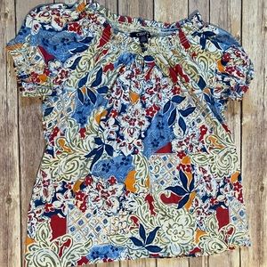 Chaps Floral Top - Size Large